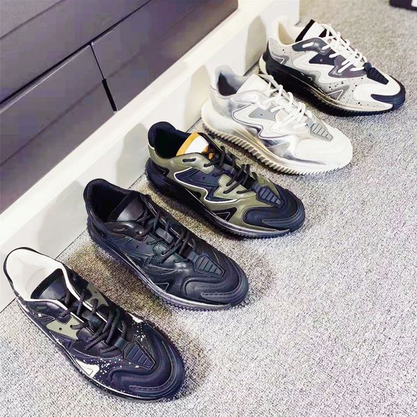 

2022 spring lastest men casual shoes level 3d print mixed color low breathable wearproof running trainers stylish outdoor leisure man platfo, Black