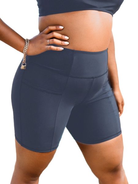 

plus wideband waist bikini shorts c2qb#, Black