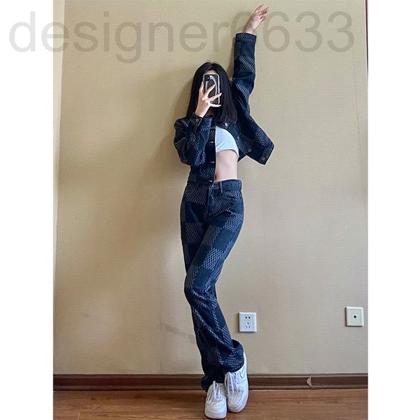 

two piece dress designer 5034# early autumn fashion blue denim two-piece suit women's summer net red fried street 5m79, White