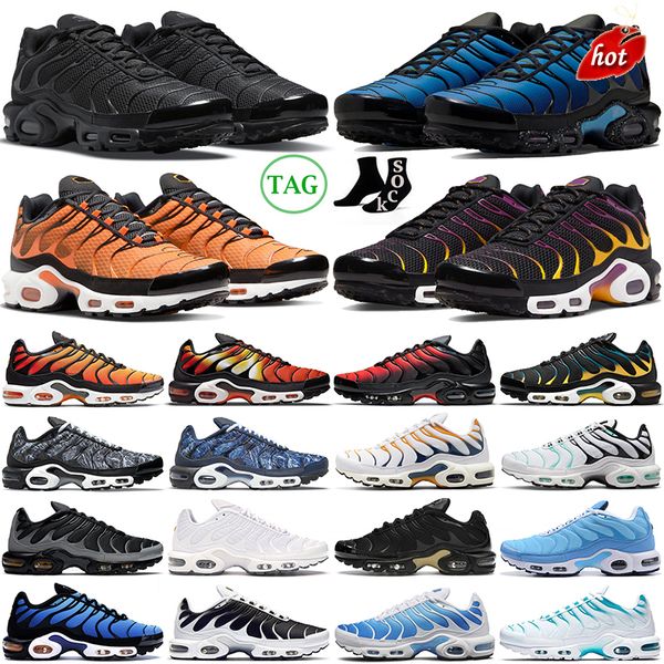 

plus tn running shoes tns mens womens triple black hyper jade university blue oreo wild prints sky psychic grape men women trainers outdoor