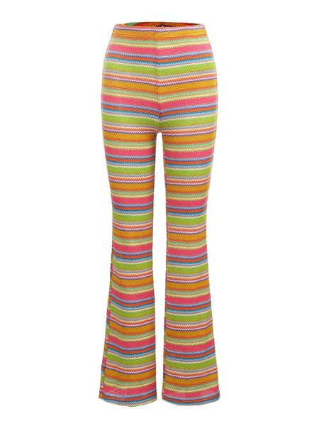 

high waist striped flared leg pants j1tx#, Black;white