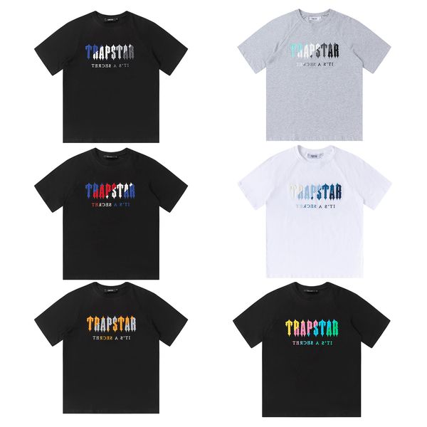 

trapstar summer mens womens designers tees loose tees men's casual t shirt clothing street shorts sleeve clothes t-shirt euro size over, Black;brown