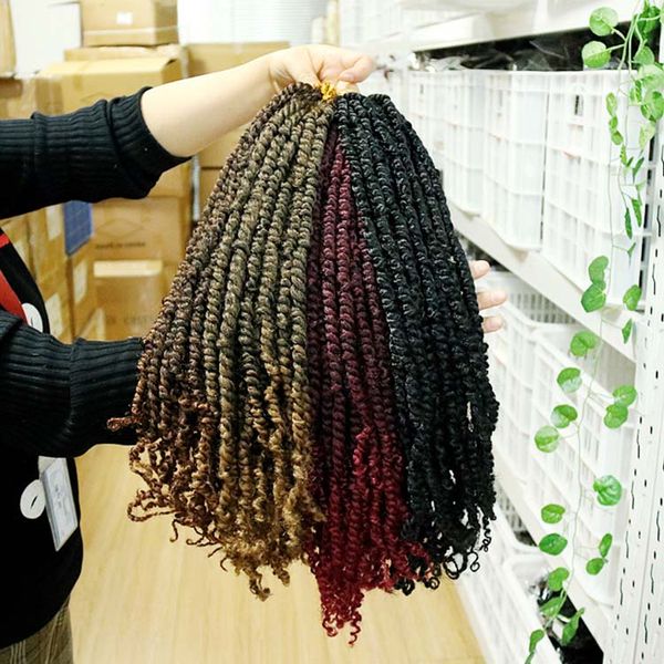 Paixão Twist Twist Twist Twist Crochet Hair Hair Spring Spring Twist PRE PRE LOOPED Braiding Hair Extension For Women 12 Roots/PC