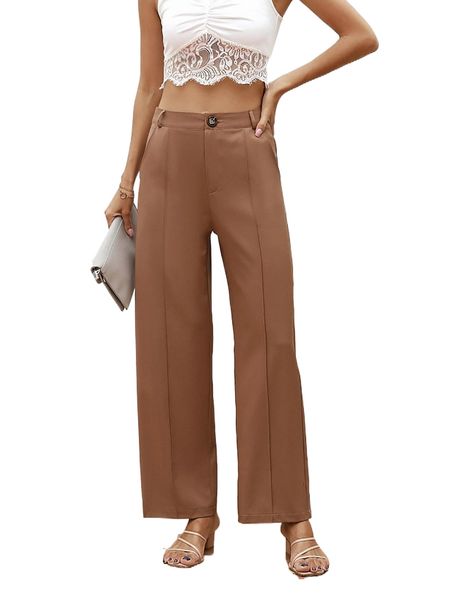 

high waist seam detail tailored pants e7gd#, White;black