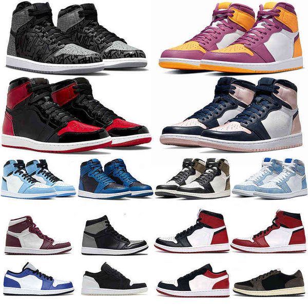 

jumpman 1 1s basketball shoes men women rebellionaire bred patent brotherhood dark marina blue chicogo unc black white wolf gray bordeaux