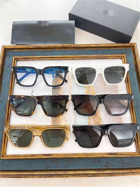 

plate sunglasses slp square ins net red star same sl507 large frame thin face men's and women's c4m1, White;black