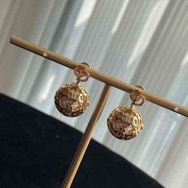 

fine pearl hollowed out pearl earrings fashion vintage style female earrings accessories, Golden