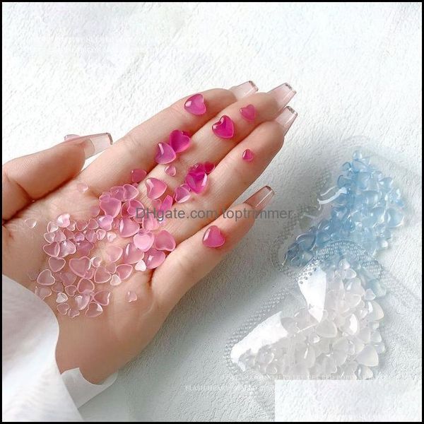 

nail art decorations salon health beauty 100pcs 3d cute charms resin heart shape of nails d otwrs, Silver;gold