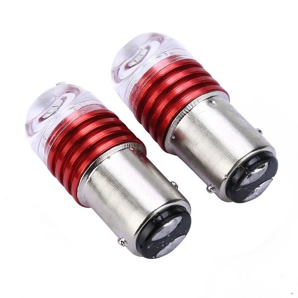 

2pcs 1157 bay15d p21 5w car led 3w concave lens explosion strobe flashing red car