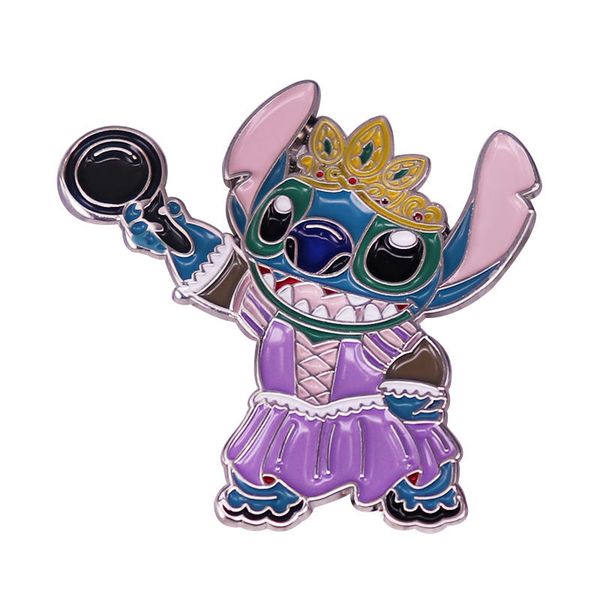 

princess enamel lapel pin brooch badge, Blue