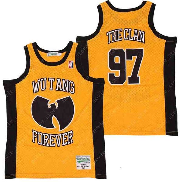 

men's 1997 the wu tang forever clan hip hop rap basketball jersey stitched 01