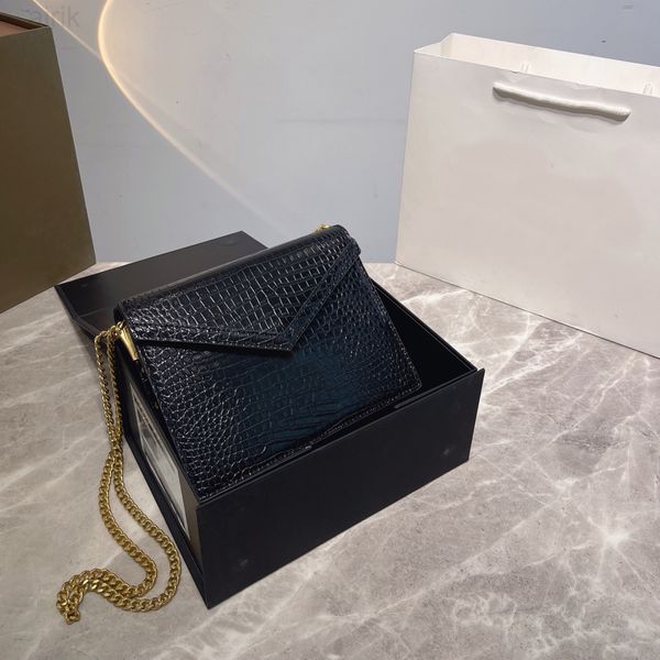 

trend chain crocodile envelope bags flip classic metal hardware handbag medium womens cross body bag favorite trends fashion lady
