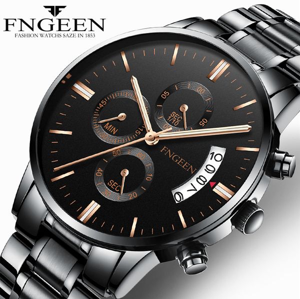 

fashion quartz watch mens relogio masculino watches brand luxury male clock business wrist watch automatic date relojes, Slivery;brown