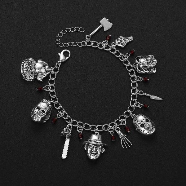 Charme Pulseiras Harong Filme de Terror Fantasma Bebê Clássico Jóias Tema Assustador Pulseira de Natal Cosplay Traje Mulheres GiftCharm2611