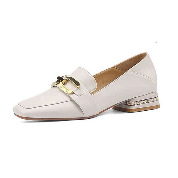 

dress shoes spring and summer women's shoes square head thick heel low metal leisure lefu soft single zpip, Black