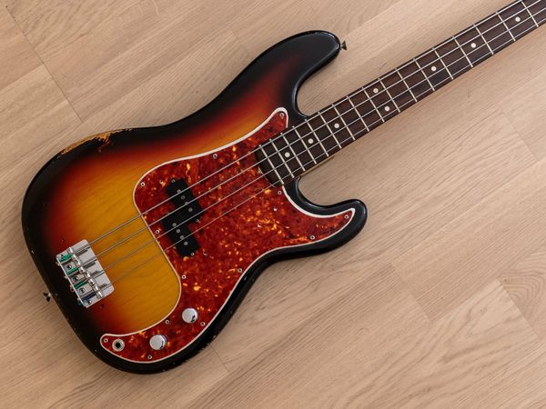 

precision vintage electric bass guitar sunburst