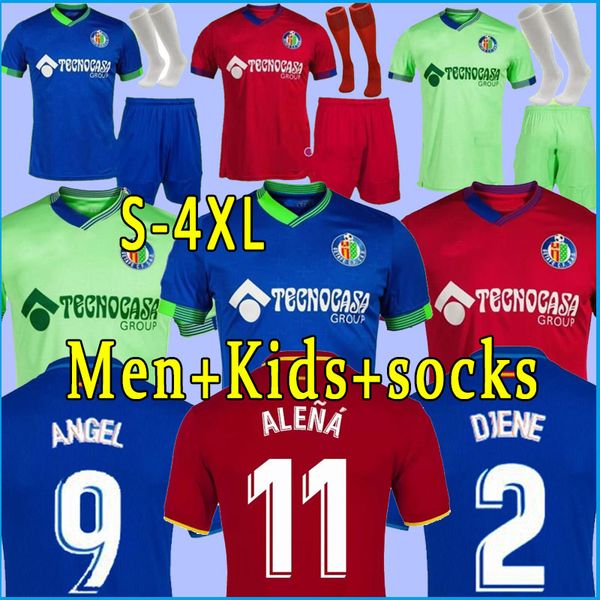 

2022 2023 getafe cf soccer jerseys enes unal 22 23 maksimovic home blue away third cucurella arambarri sandro olivera mata djene angel suare, Black;yellow
