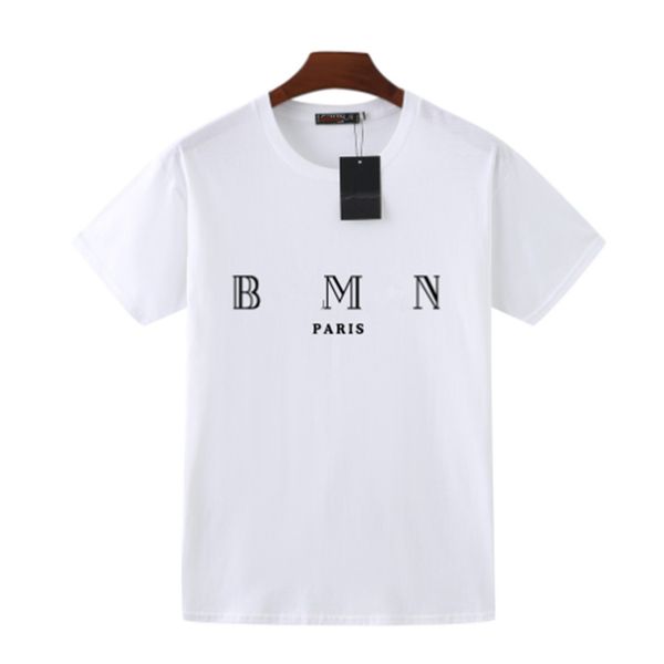 

2022 balmian designer women mens essential t shirts chest letter tshirts short sleeve shirt oversized loose oversize casual t-shirt cotton, Black;green