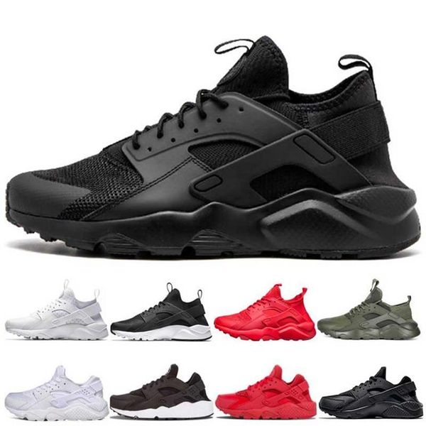 

new 2020 huarache triple black white running shoes men women design huaraches red gold green grey trainers sport sneakers shoe siz253d