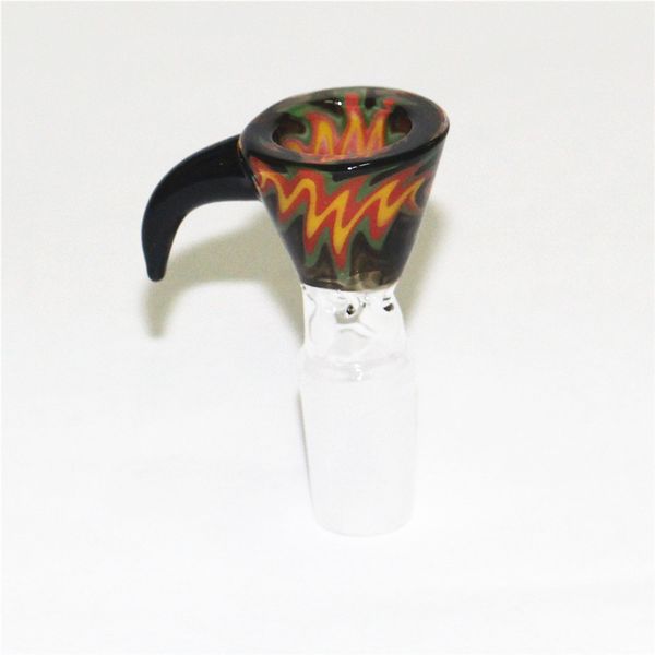 Wasserpfeifen-Tabak-Glasschalen, 14 mm Außengelenk, 18,8 mm Trockenkräuterhalter, Schüsselstücke für Bongs, Rauchsammler