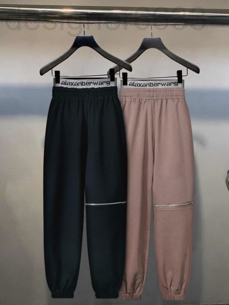 

women's shorts designer aw dawang family waist letter drill leggings zipper harlan pants women f673, White;black