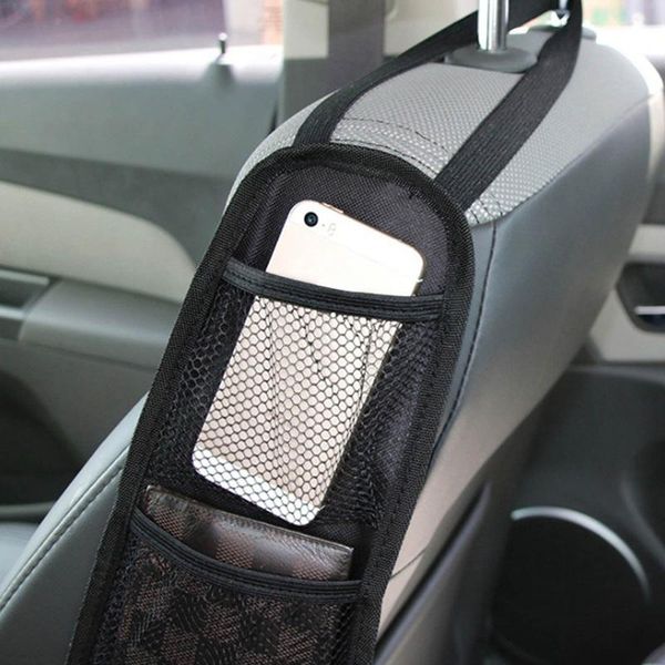 Organizzatore per auto per veicoli Camion Suv Sedile Borsa Laterale Portaoggetti String Tasche a rete Accessori Stick Wallet Phone