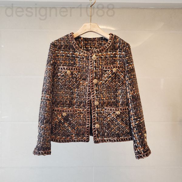 

women's wool & blends designer 2021 autumn and winter fashion celebrities temperament french fragrance coat women's season new coa, Black