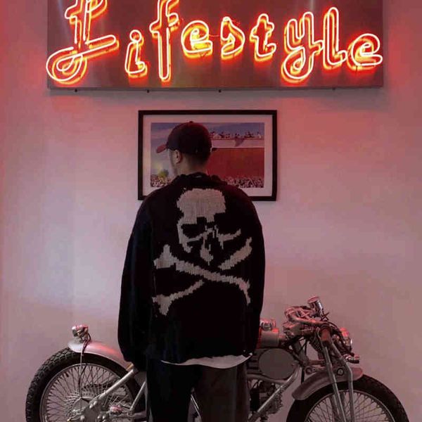 

high version mastermind japan mmj skull sweater, White;black