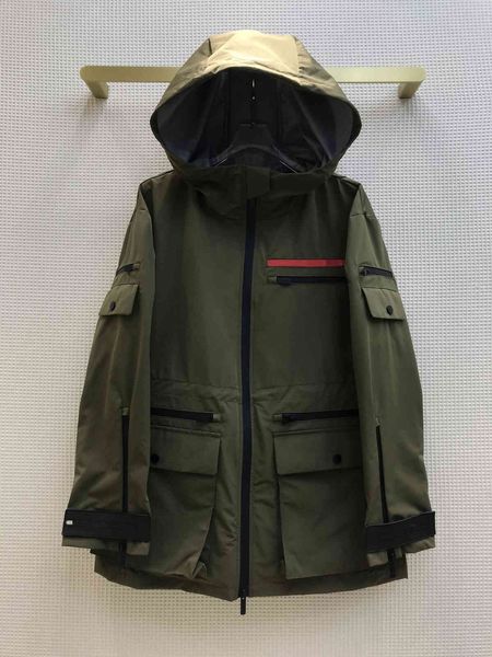 

milan runway men winter jackets for women black coats hooded long sleeve women's designer brand same style outdoor white jacket, Black;brown