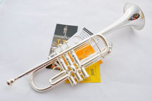 

new mfc c trumpet lt197gs silver plated music instruments profesional trumpets c tone mouthpiece accessories included case