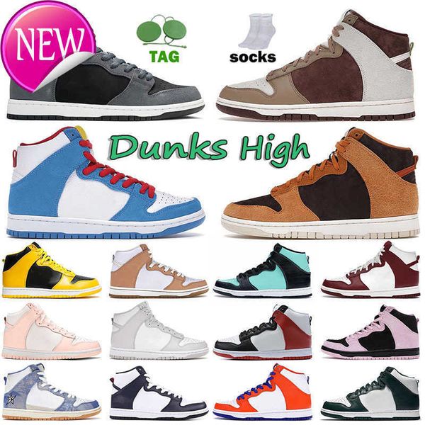 

new sb dk high cut mens women casual shoes duks dk-high us 12 big size skateboard sports sneaker aluminum dark grey light, Black