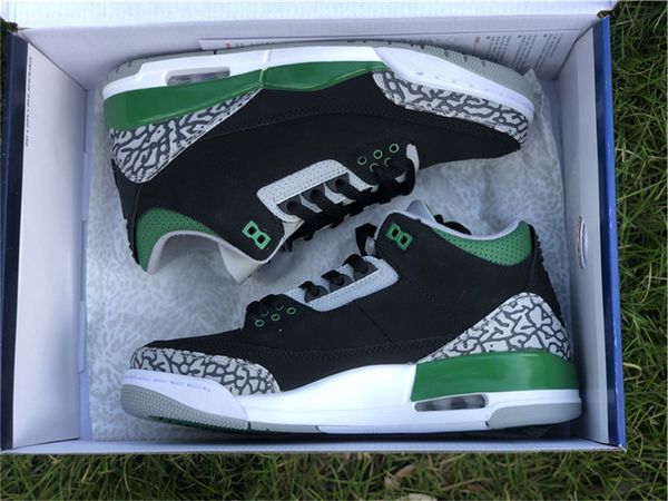

shoes authentic 3 pine green 3s cement grey-white sports 40-47.5