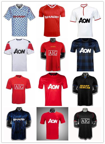 

retro united 12 13 09 10 soccer jersey 2002 man football giggs scholes beckham ronaldo cantona solskjaer manchester 07 08 93 94 95 96 97 98, Black;yellow