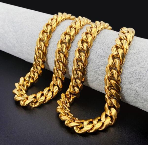 

18k chains 8mm hip hop encrypted bracelet cuba gold plated chain buckle with rhinestone 36inch necklace, Silver