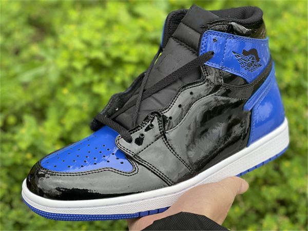 

2022 release authentic 1 high og royal bred patent shoes men women outdoor sports sneakers with original box