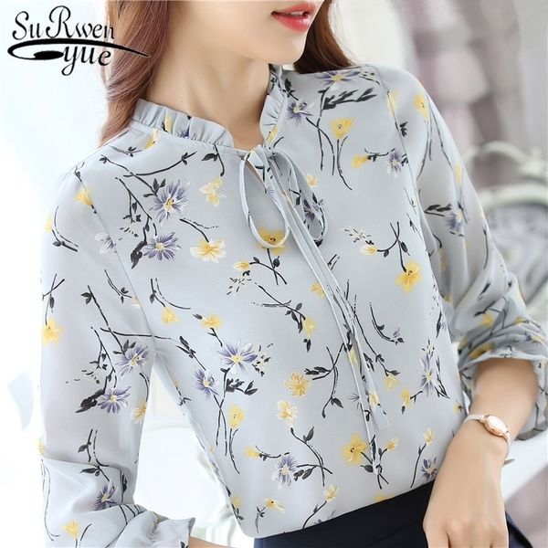 

spring autumn black red white chiffon blouse women autumn long sleeve ladies office shirts korean fashion cas 288j y200828