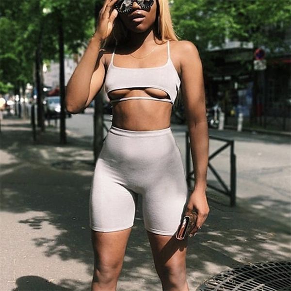 

newasia 2 layers two piece set and pants 2 piece set women shorts crop summer sets plus size tracksuit women 2018 d19011104, White