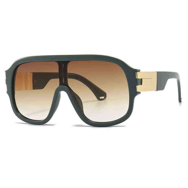 Sonnenbrille New Paris Catwalk Fashion großer Rahmen einteilige moderne Herren- und Damensonnenbrille