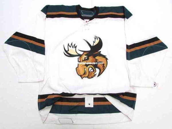 

shirts jerseys custom jerseys manitoba moose ahl white team issued 6100 hockey jersey stitch add any number name mens xs-6xl, Gray