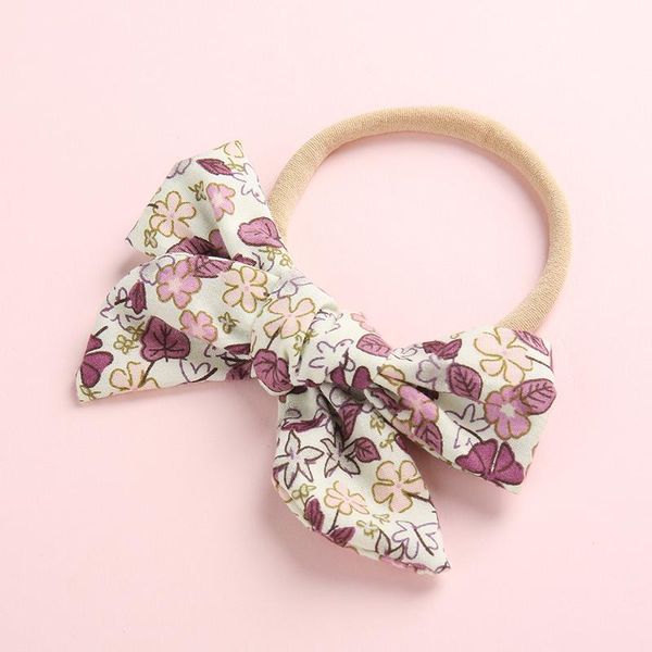 Accessori per capelli Fiocchi in tessuto Stampa floreale Fasce per capelli in nylon Born Baby Cotton Knotbow Fasce per capelli elastiche Ragazze del bambino Fasce elasticheCapelli