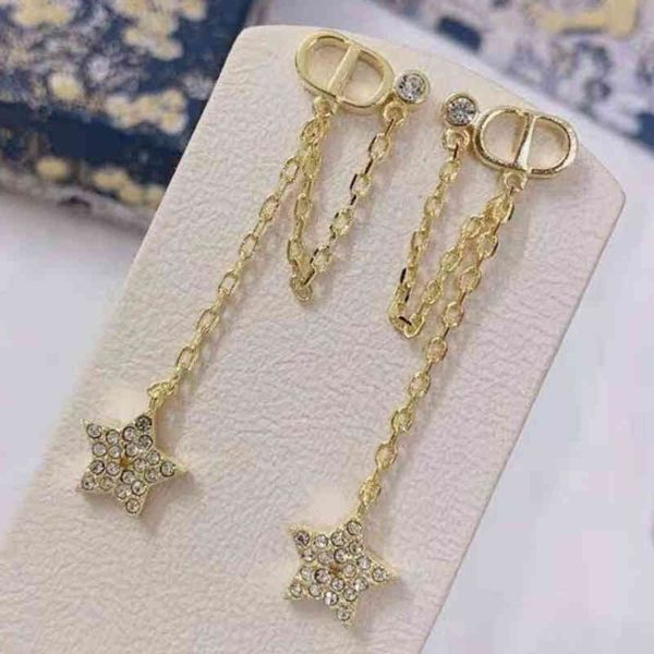

earrings new tassel female red star pearl luxury_mio3, Silver
