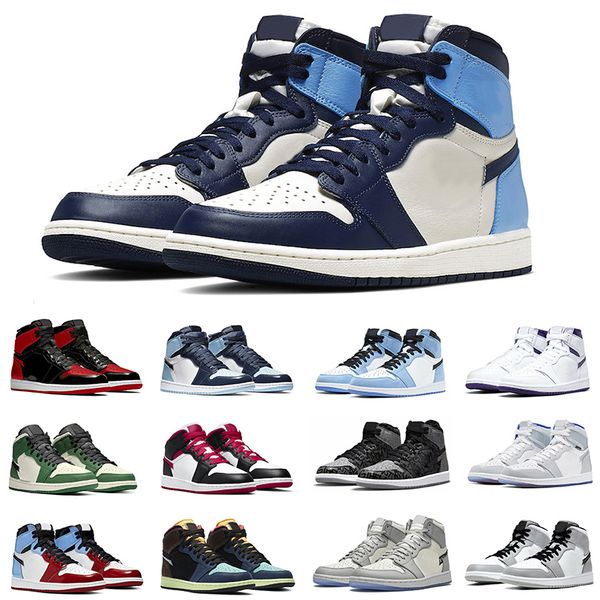 

obsidian 1 1s basketball shoes patent bred blue chill hype royal university blue fearless court purple neutral grey rebellionaire sport snea