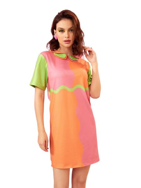 

x j.kao colorblock keyhole back dress i9gf#, Black;gray