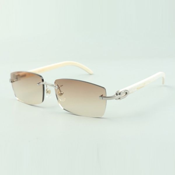 

3524012 plain white buffs sunglasses with 56mm lenses for menwomen, White;black