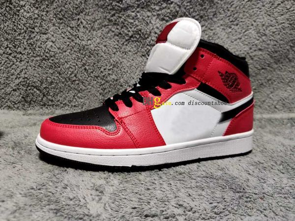 

1 mid chicago black toe basketball shoes 1s mens womens shoe sneakers for size 36-46 554724 069 ljr