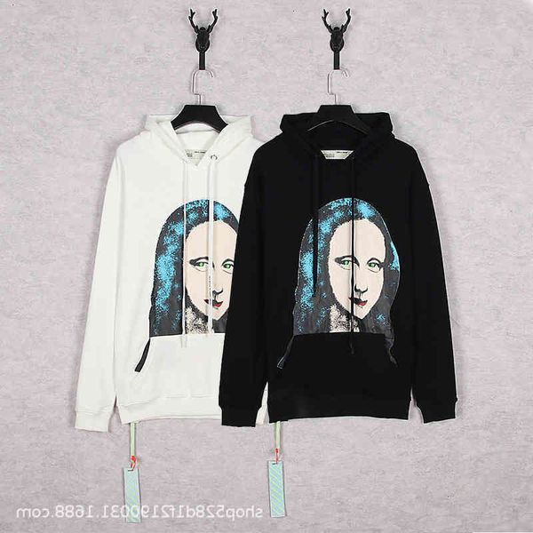 

men's t-shirts off fashion mona new lisa avatar pullover hoodie in autumn and winter 2021 for men women, White;black