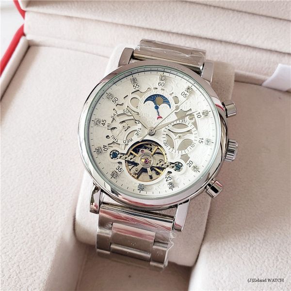 

aaa 2022 new large flywheel fully automatic mechanical wrist watch patek fashionable steel band men's watch ii