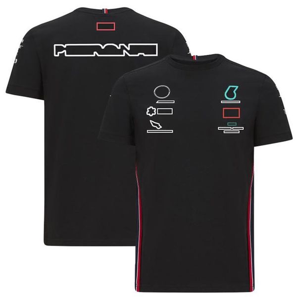 

t-shirt racing suit short-sleeved summer lapel shirt formula one t-shirt casual sports shirts women men's car work clothing, White;black