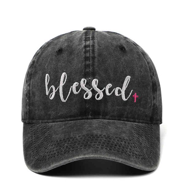 

hats cross korean sunshade summer male duck tongue pure cotton used washed letter embroidered baseball cap, Blue;gray