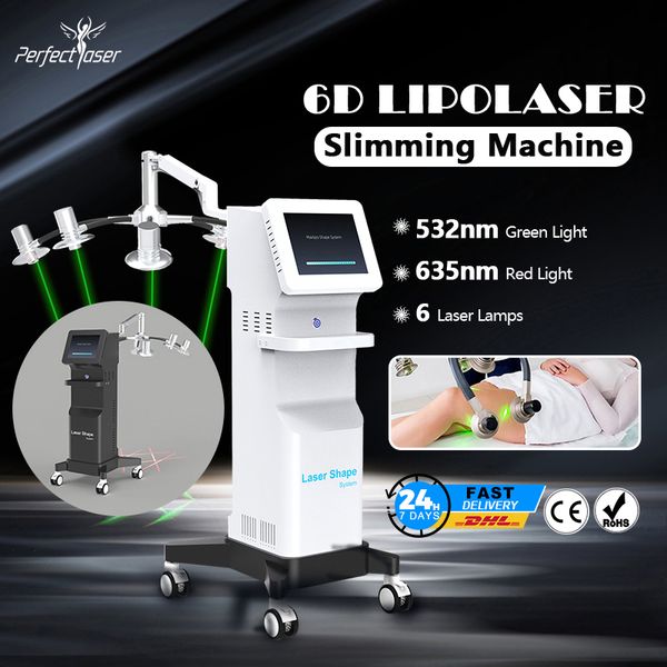 

fda ce lipolaser 6d lipo laser body slimming lipolysis machine weight loss slim fat reduction